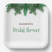Winter Boom Bruidsmeisjesfeest Papieren Bordje (Voorkant)