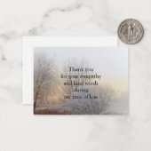 Winter Boom Hartelijk dank Notitiekaartje (Voorkant / Achterkant in situ)