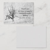 Winter Boom Hartelijk dank Notitiekaartje (Voorkant / Achterkant)