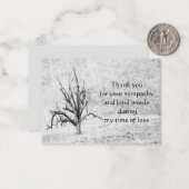 Winter Boom Hartelijk dank Notitiekaartje (Voorkant / Achterkant in situ)