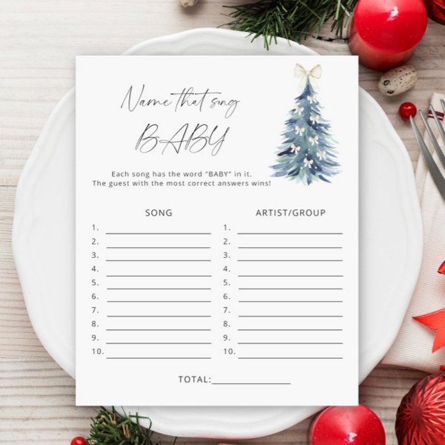 Winter boom Naam dat lied baby shower spel (Creator heeft geüpload)