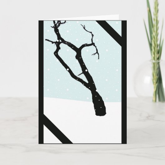 Winter Boomkaart Feestdagen Kaart (Voorkant)