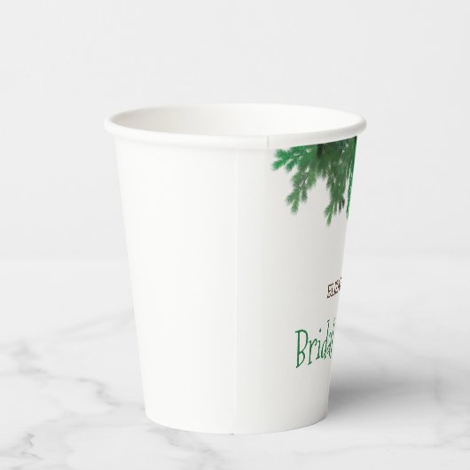 Winter Boomtakken Bruidsmeisjesfeest Papieren Bekers (Rechts)