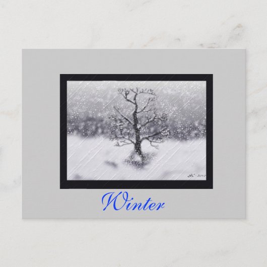 Winter Born Briefkaart (Voorkant)