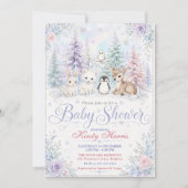 Winter Bos Baby Borrel Kaart (Voorkant)