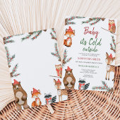 Winter Bos Baby Borrel Kaart