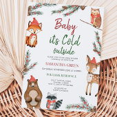 Winter Bos Baby Borrel Kaart
