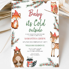 Winter Bos Baby Borrel Kaart