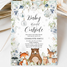 Winter Bos Baby Borrel Kaart