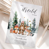 Winter Bos Baby Borrel Kaart