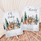 Winter Bos Baby Borrel Kaart