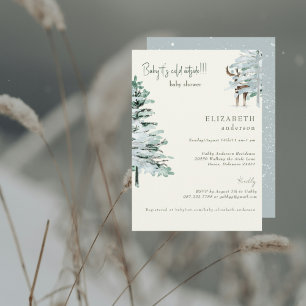 Winter Bos Baby het is Koud Baby Shower II Kaart