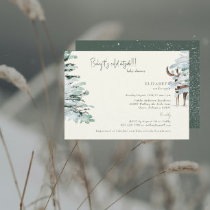 Winter Bos Baby het is Koud Buiten Baby Shower Kaart