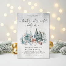 Winter Bos Baby Het Is Koud Buiten Baby Shower