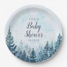 Winter Bos Baby Shower met Rustic Denneboom