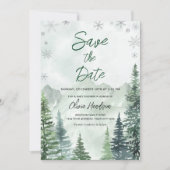 Winter Bos Baby Shower Save the Date Kaart (Voorkant)