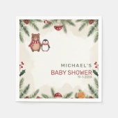 Winter Bos Baby Shower Servetten (Voorkant)