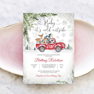 Winter Bos Baby Shower Uitnodiging