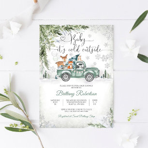 Winter Bos Baby Shower Uitnodiging