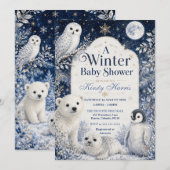 Winter Bos Baby Shower Uitnodiging (Voorkant / Achterkant)