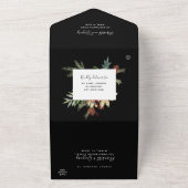 Winter Bos Bloemachtige Trouw Alles In Eén Uitnodi All In One Uitnodiging (Buitenkant)