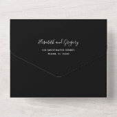 Winter Bos Bloemachtige Trouw Alles In Eén Uitnodi All In One Uitnodiging (Achterkant)