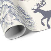 Winter Bos Bomen En Herten Cadeaupapier (Rol Hoek)