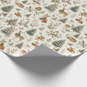 Winter Bos Christmas Kadoverpakkings Papier
