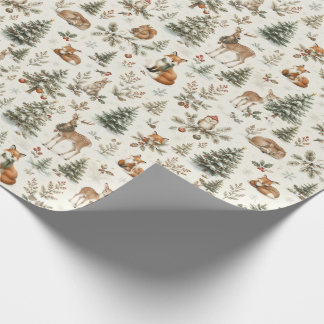 Winter Bos Christmas Kadoverpakkings Papier