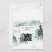 Winter Bos Christmas Rustieke QR Code Trouwen Kaart (Achterkant)