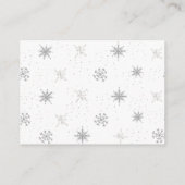 Winter Bos Dier, Luier Raffle Ticket Informatiekaartje (Achterkant)