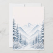 Winter Bos Dieren Baby Shower Kaart (Achterkant)