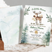 Winter Bos Eland Baby Shower Kaart