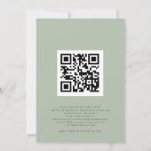 Winter Bos Foto QR Code Sage Trouwen Kaart (Achterkant)