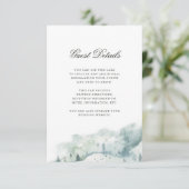 Winter Bos | Gegevens bruiloftsgast Informatiekaartje (Staand voorkant)