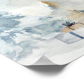 Winter bos Geslacht onthullen Jongen of Meisje gra Poster (Hoek)