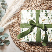 Winter Bos Hert Kerst Inpakpapier