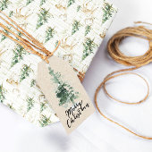 Winter Bos Hert Kerst Inpakpapier