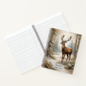 Winter Bos Herten Notitieboek (Binnen)