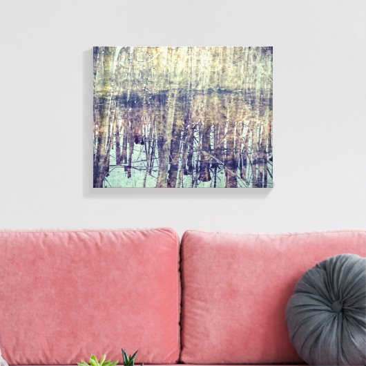 winter bos impressionisme canvas afdruk (Insitu (Woonkamer))