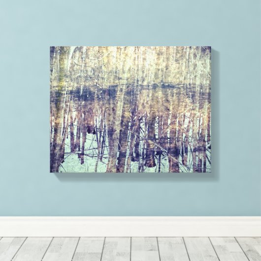 winter bos impressionisme canvas afdruk (Insitu (Houten vloer))