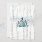 Winter Bos Jongen Baby Shower Uitnodiging (Achterkant)