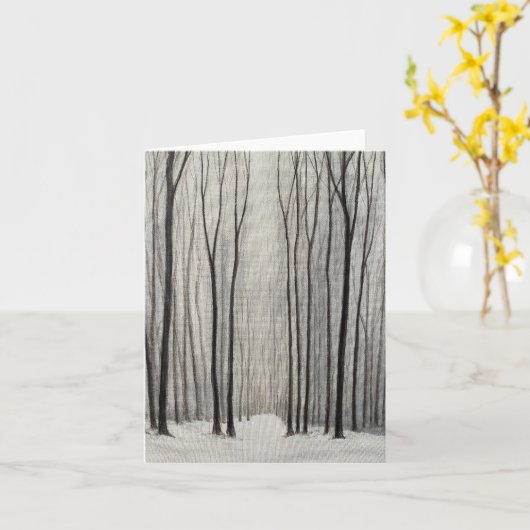 Winter Bos  Kaart (Gele Bloem)