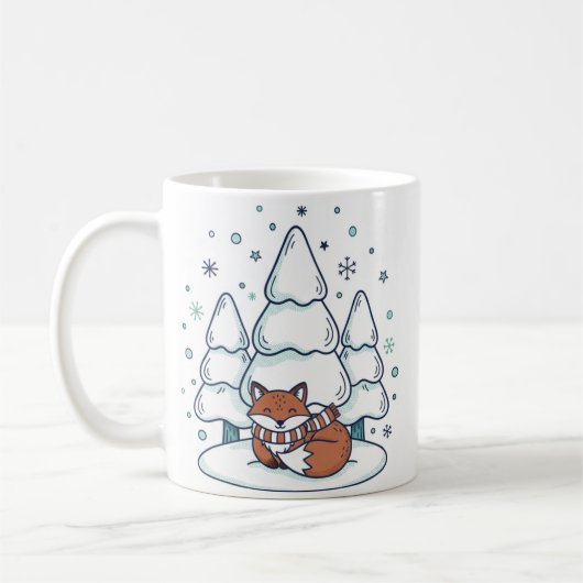 Winter Bos Keramische Mok (330ml) (Links)