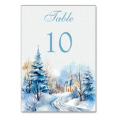 Winter bos kerk bruiloft kaart (Voorkant)