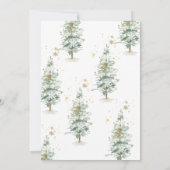 Winter Bos Kerstboom Kaart (Achterkant)