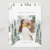 Winter Bos Kerstkaart (Voorkant / Achterkant)