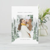 Winter Bos Kerstkaart (Staand voorkant)