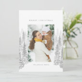 Winter Bos Kerstkaart (Staand voorkant)