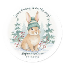 Winter Bos Konijn Geslacht Neutrale Baby Shower